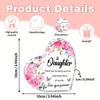 2D Flat Elegant Floral Acrylic Decorative Plaque and Ornament: Desk Decor and Meaningful Gift for Your Daughter's Special Occasions - Graduation