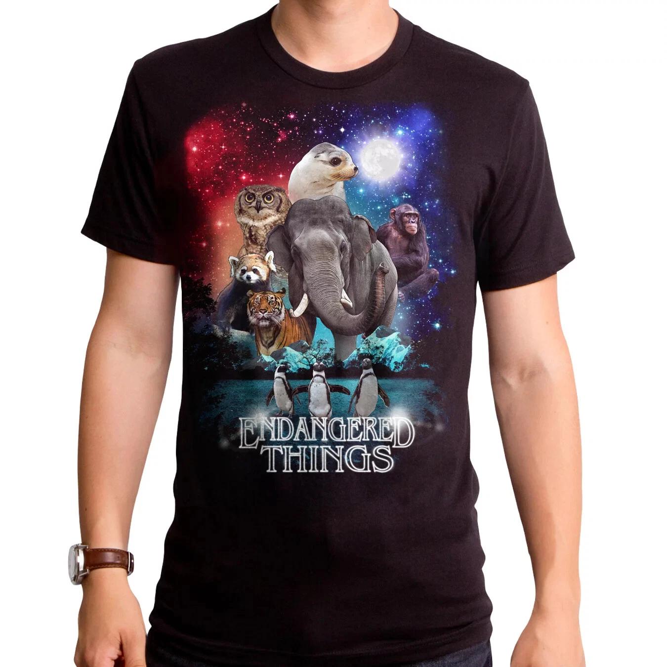 Endangered Things Men s T-shirt - Funny Animals Tee 3XL