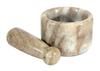 KLEO Stone Mortar & Pestle (Extra Small) Ginger and Medicinal Tablet Grinder Masher - (3-inch) (Brown)