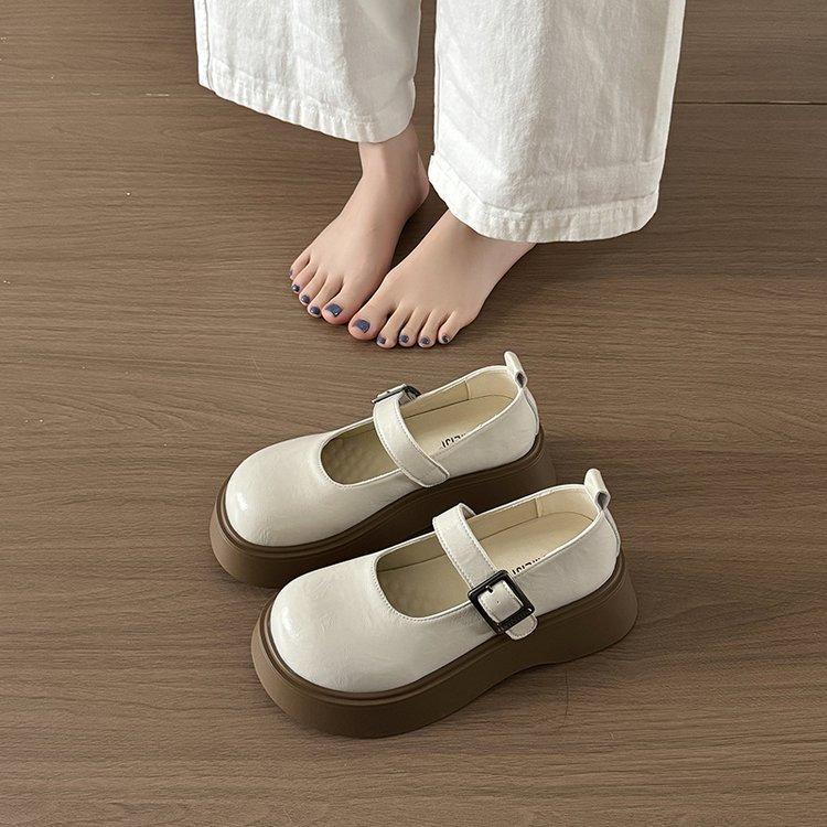 

Big head and thick sole Japanese jk versatile small leather shoes women s 2025 spring and summer new versatile skirt Mary Jane single shoes 40