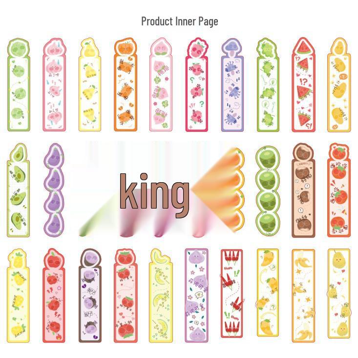 Mu Ran Cute Cartoon Bookmark Vending Machine - 30 Creative Page Clips for Students