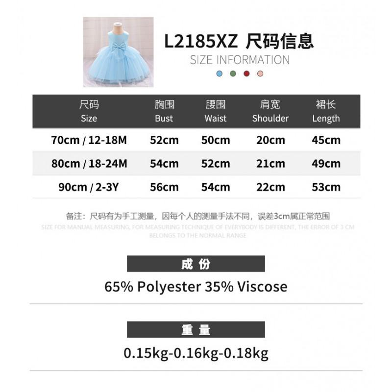 Baby Girls Princess Dress Bowknot Birthday Party Gown Toddler Formal Wear