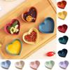 Nordic Style Heart Shape Seasoning Dish Wheat Straw Sushi Seasoning Dish  for Kitchen