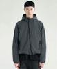 Zplish Curved Hooded Wind Jacket Charcoal