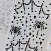 2 PEZZI Adesivi Strass a Ragnatela Cristalli Facciali Lucidi Festa Festival