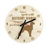 Brittany Spaniel, Brittany Wiegref - Clock with Dog, Wooden Clock with Engraving, Personalised Clock by