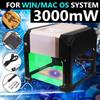 K4 3000mW Mini Laser Engraver Machine Painted Metal Wood Carving Cutting Off-line APP Supports Label Printer