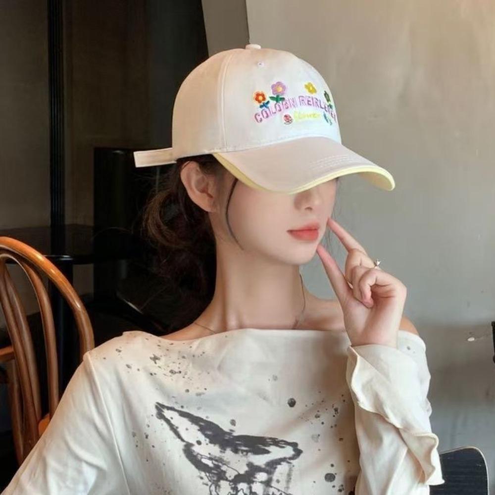 Little Flower Sun Hat Korean-Style Peaked Cap Leisure Baseball Cap for Women  Summer