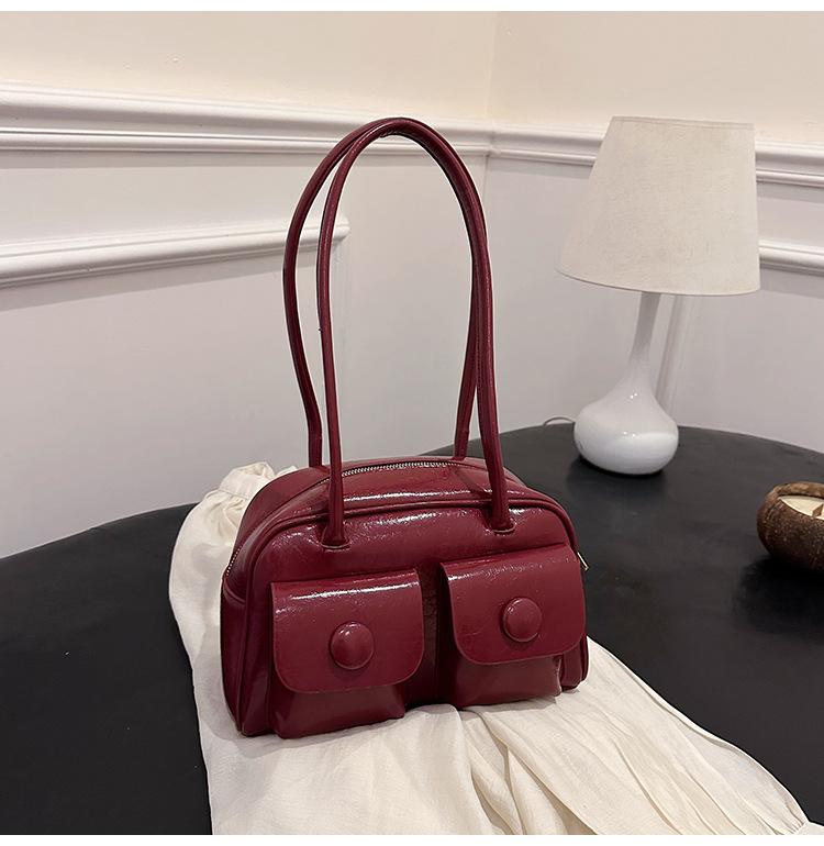 

Underarm shoulder bag women s bag, large-capacity high-value portable bowling bag, versatile daily bag