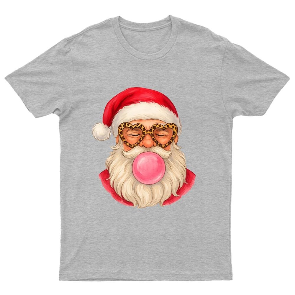 Santa Bubblegum Christmas Holiday TShirt Unisex Gift Retro Funny Unisexs