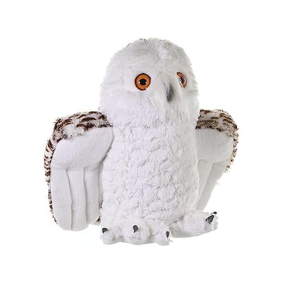 Wild Republic Snowy Owl Plush Toy Realistic Soft Material Bird Cuddlekins W30 x D17 x H30cm 10957
