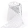 4cm Glitter Imitation Silk Chiffon With Hand Torn Raw Edge Bouquet Gift Packaging Ribbon DIY Wedding Home Hotel Party Decoration