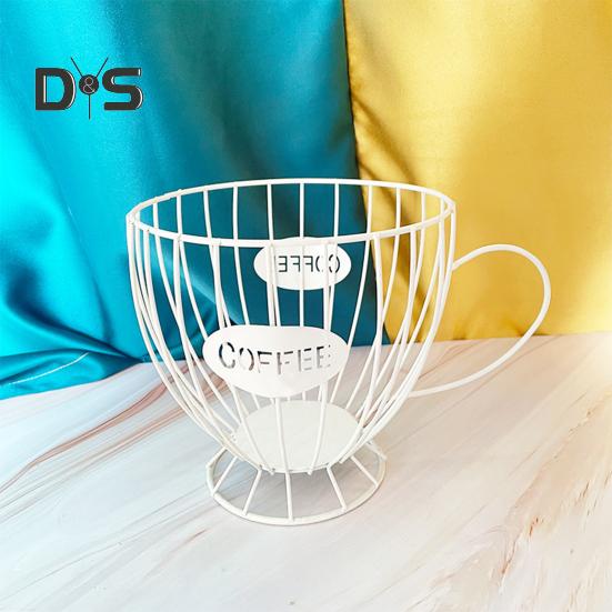 Coffee Pods Holder Counter Organizer with Handle Spacious Capacity Quick Access Multi-Purpose Capsule Basket Coffee Bar Accessories