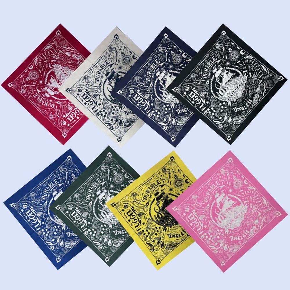 1Pcs Multi-purpose Square Bandana Multi-colored Hiphop Scarf New Headband Headscarf  for Men Women
