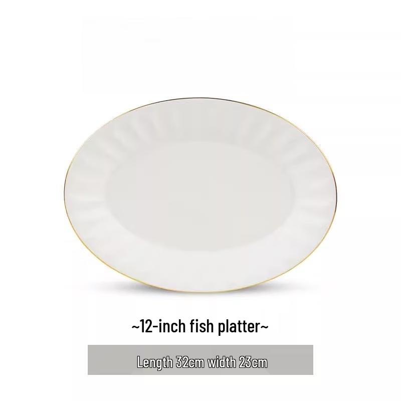 Moda Lanka Victoria European Gold Embossed Ceramic Dinnerware