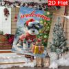 2D Flat - 2D Flat - 2D Flat, 2D Flat Christmas Sweaters_ Schnauzer Squirrel Garden Flag_3-28X40 Inch Outdoor Garden Flag Double-Sided Home Decoration 