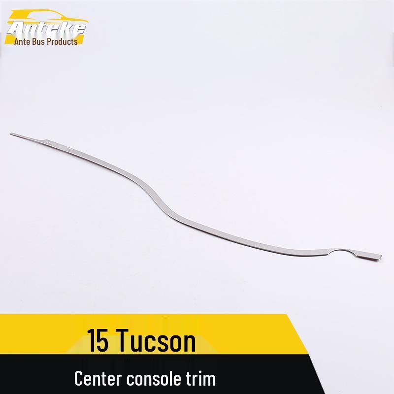 Tucson Stainless Steel Center Console Trim Decoration Sticker for 2015 Model