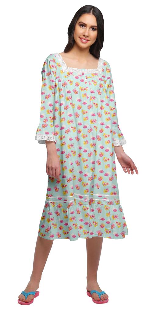 Moomaya Ausgestellte Nachtwäsche aus Baumwolle in A-Linie für Damen