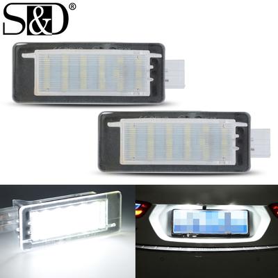 2 pezzi targa LED per auto luce allo xeno lampada bianca lampadina Canbus per Renault Espace MK4 Scenic MK2 Laguna 2 Dacia Duster Lodgy Logan MCV III