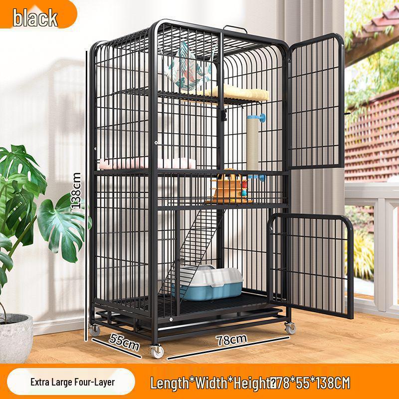 Compact Multi-Layer Indoor Cat Cage and Nest House