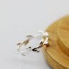 New Simple Aesthetic Tree Branches 925 Silver Jewelry Leaf Popular Not Allergic Opening Rings R045