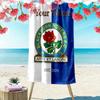 Name Custom Blackburn Rovers Print Beach Towel, Large Soft Quick Dry Towel for Beach Camping Swimming