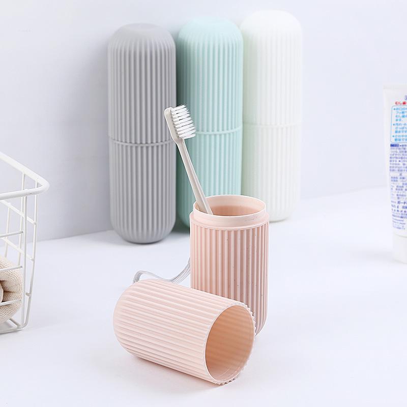 Portable Travel Toothbrush Holder & Mouthwash Cup