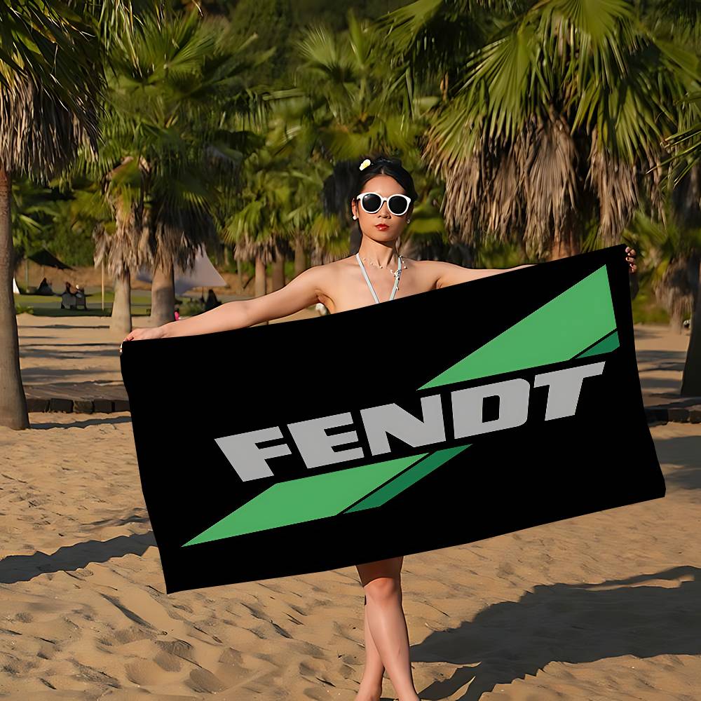 Farming Tractor Fendt Anime Beach Swimming Towel Soft Absorbent Washcloth Children's Gifts for Kids Travel Camping Gym