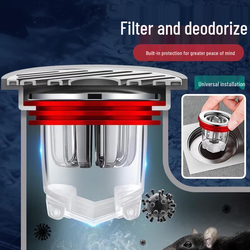 TLXT Anti-Odor Floor Drain Core & Filter Plug