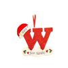 Wooden Eyecatching Customizable Letter Christmas Ornament For Festive Car Decor