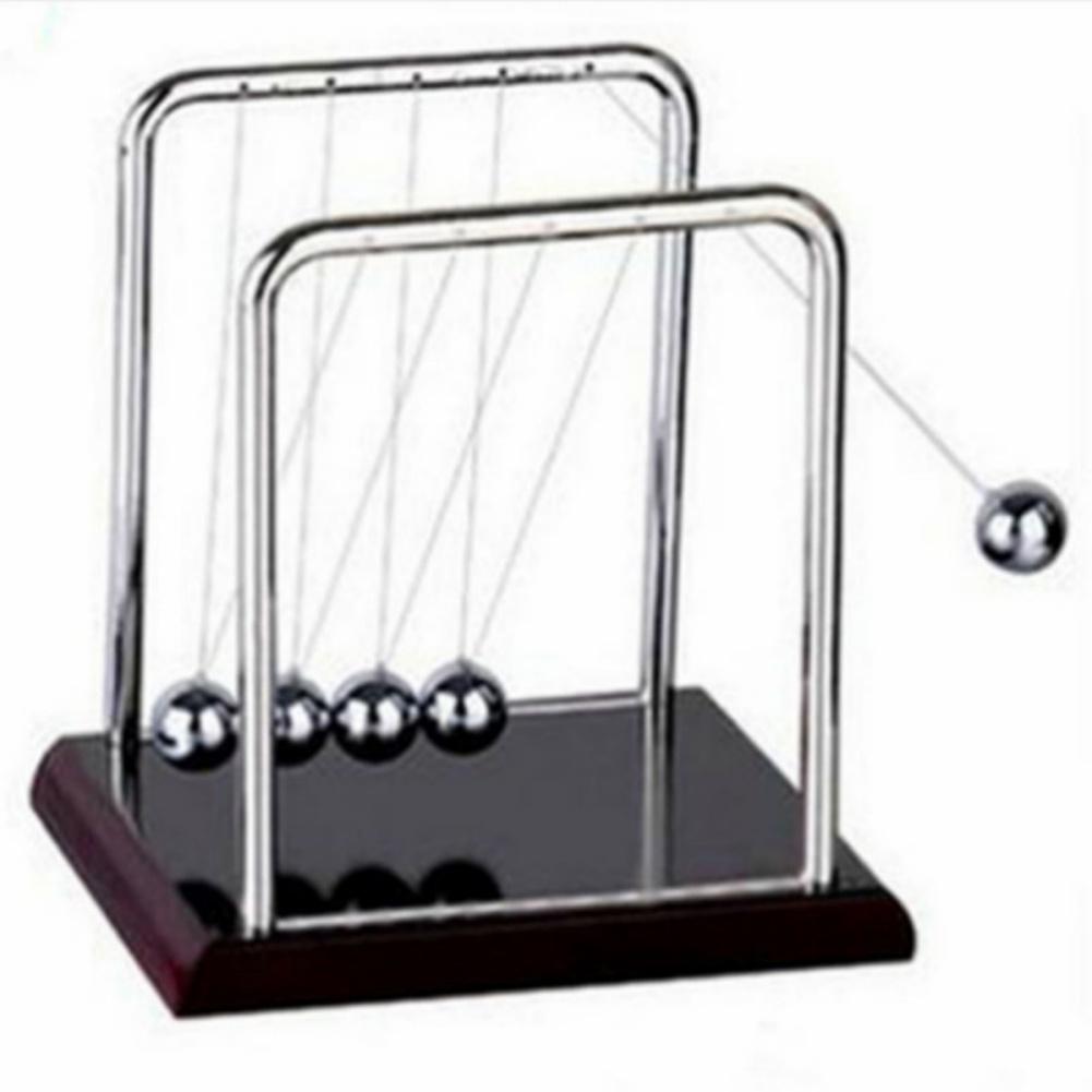 

New Physics Science Pendulum Fun Development Educational Desk Toy Decoration Gift Newtons Cradle Steel Balance Ball 9x7.5x9.5cm