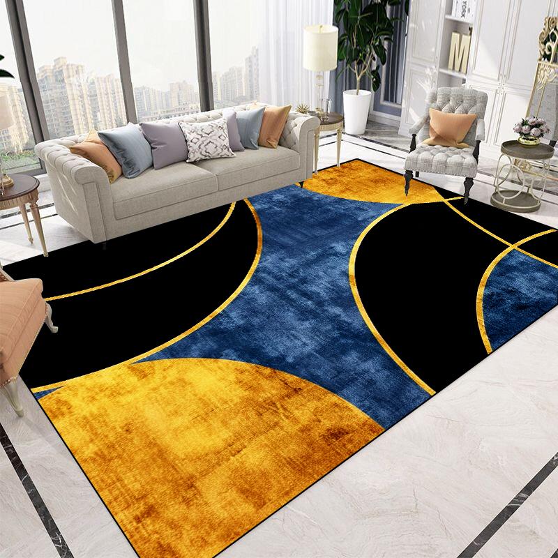 

Современная геометрия, легкий роскошный ковер, украшение для гостиной, большой ковер, удобный мягкий ковер для спальни, нескользящий коврик для журнального столика 60x90cm door mat