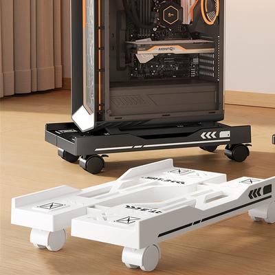 Adjustable Mobile CPU Stand, Ventilated Computer Tower Stand PC Tower Stand with 4 Caster Wheels Fits Most PC, Under Desk Holder