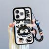KEYSION Shockproof Case for HONOR 600 Lite 5G with Lanyard Silicone Cute 3D Cartoon Doll Phone Cover for Honor 500 Smart 5G
