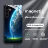 New Stylish Earth View Magnetic Tempered Glass Phone Case for  Galaxy Note20/S20/S21/S22/S23/S24/S25/S26Plus Ultra FE