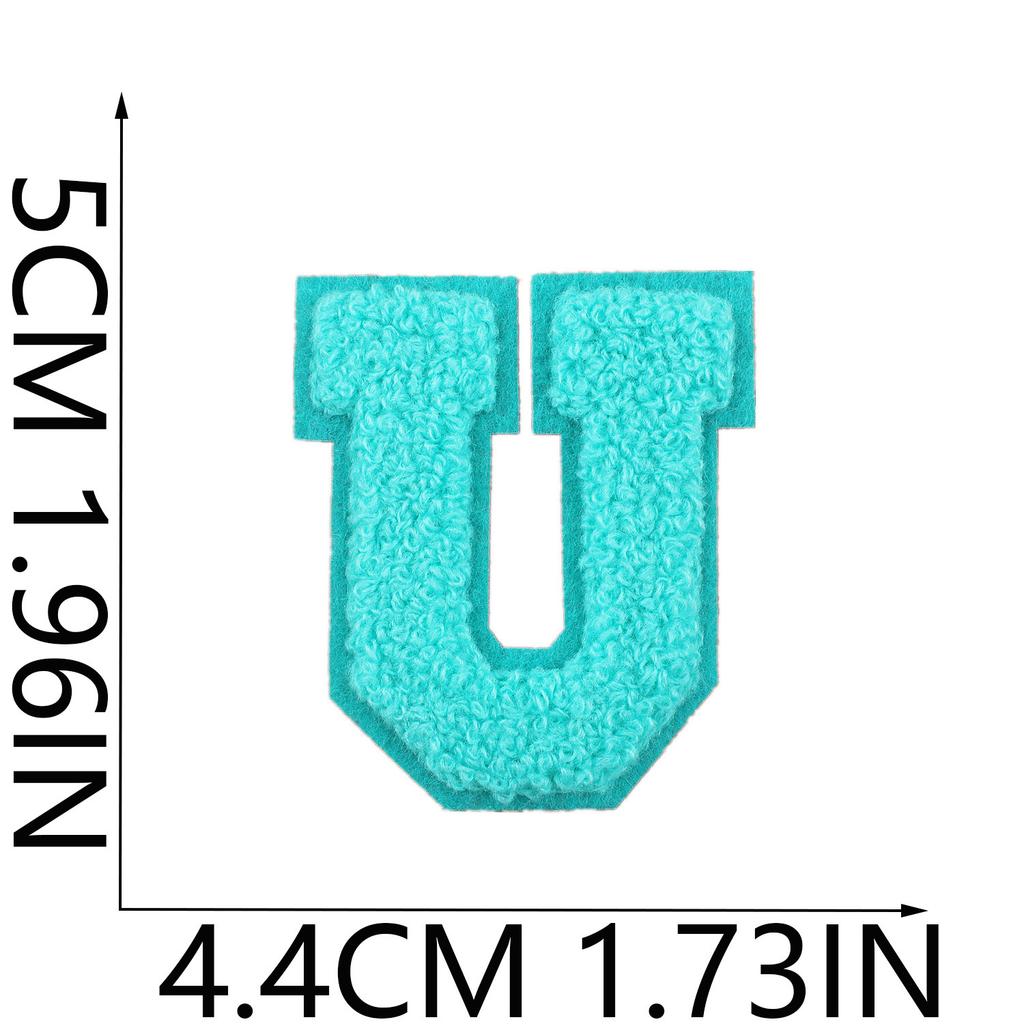 Mehrfarbiger A-Z Buchstaben Stickerei Stoffaufkleber 5cm Farbe 26 Englische Buchstaben Stickerei Aufkleber Kleidung Dekoration Patch Aufkleber