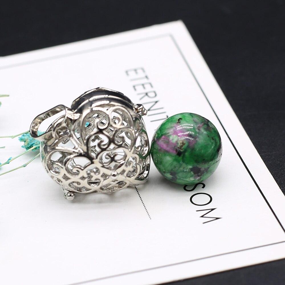 Hi New Necklace Pendant Natural Stone Heart-Shaped Cage Pendant For Jewelry Making DIY Necklace Bracelet Gift Jewelry Accessory