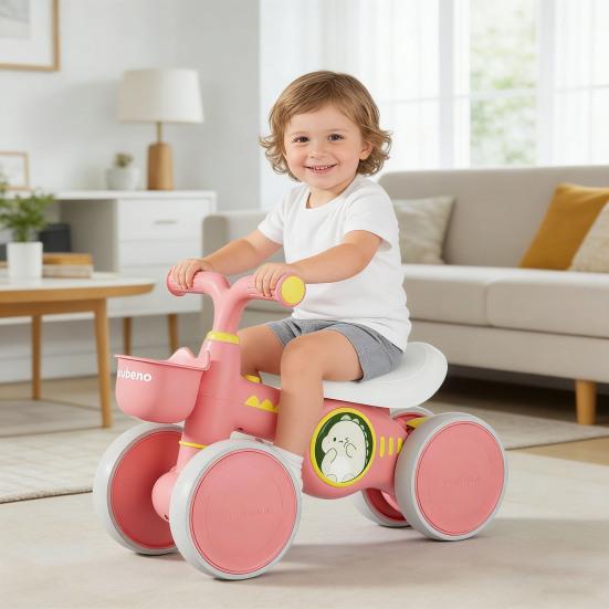 Baby Balance Bike for Toddlers 12-24 Months Comfortable Silent Wheels Balance Bike Adjustable Seat Anti-Rollover Lightweight First Bike Toddler