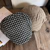 Pattern Retro Checkered Beret Hat For Women Breathable Sunshade Gift Headwear