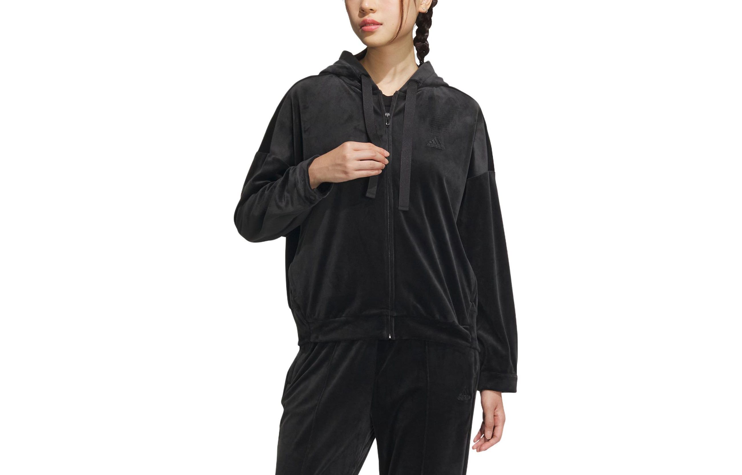 

Adidas Jackets Women s Black Hooded Moderate Other IV7564 L