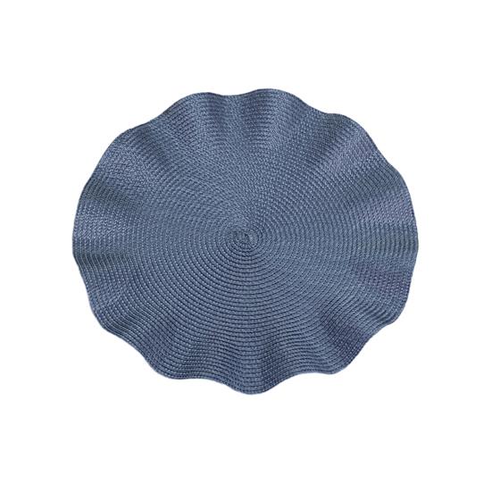 Yousheng Handwoven Round Placemat Waterproof Heat-Resistant Table Mat for Dining Non-Slip Rustic Kitchen Decor for Home королевский синий
