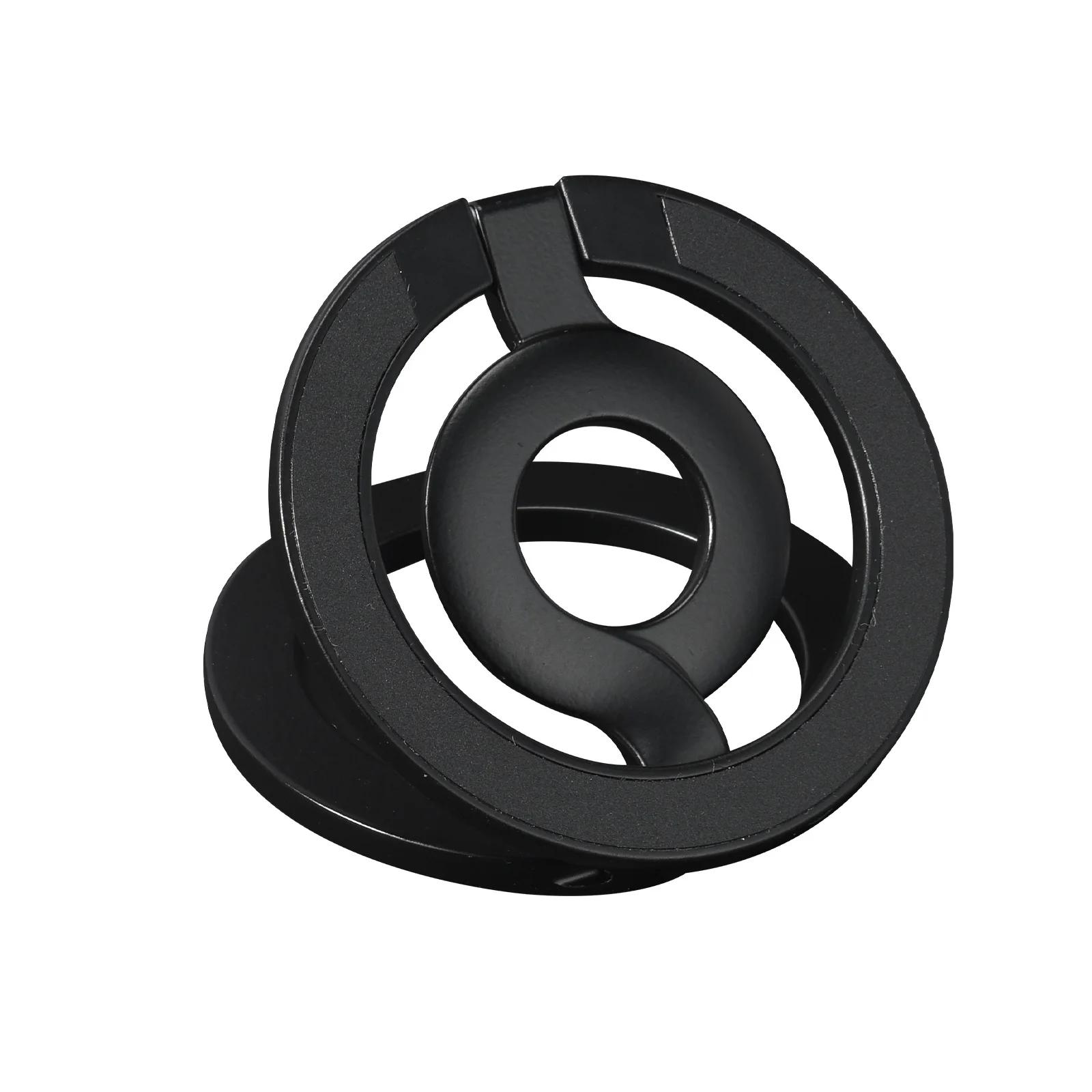 Magnetic Cellphone Grip Double Sided Magnetic Ring Phone Holder Cellphones Magnetic TripleFold Stand Phone Accessories чёрный