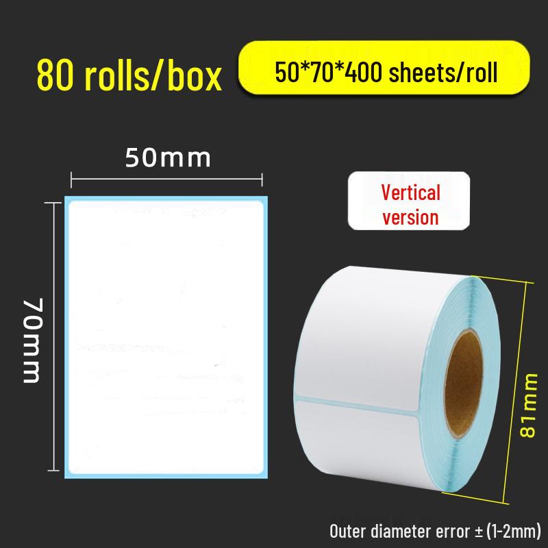 Thermal Self-Adhesive Barcode Labels: 60x40mm, 20-100 Blank Labels per Box