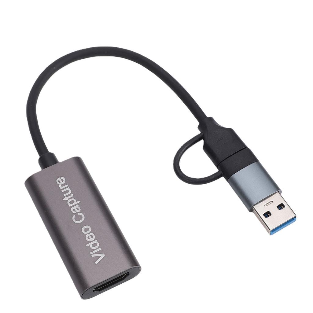 HD Multimedia Interface to USB and Type C Video Capture Card 4K Capture Card for Streaming Game Recording Low Latency