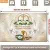 2D Mi Primera Comunion Celebration Background, Chalice & Dove Decor
