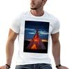 Southwestern Teepee Sunset T-Shirt Cotton T Shirts High Quality T Shirts for Man Slim Fit Man T