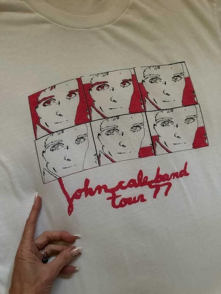 

1977 John Cale tee Velvet Underground Shirt White Unisex S-5XL 1H0522 Unisex T-Shirt L