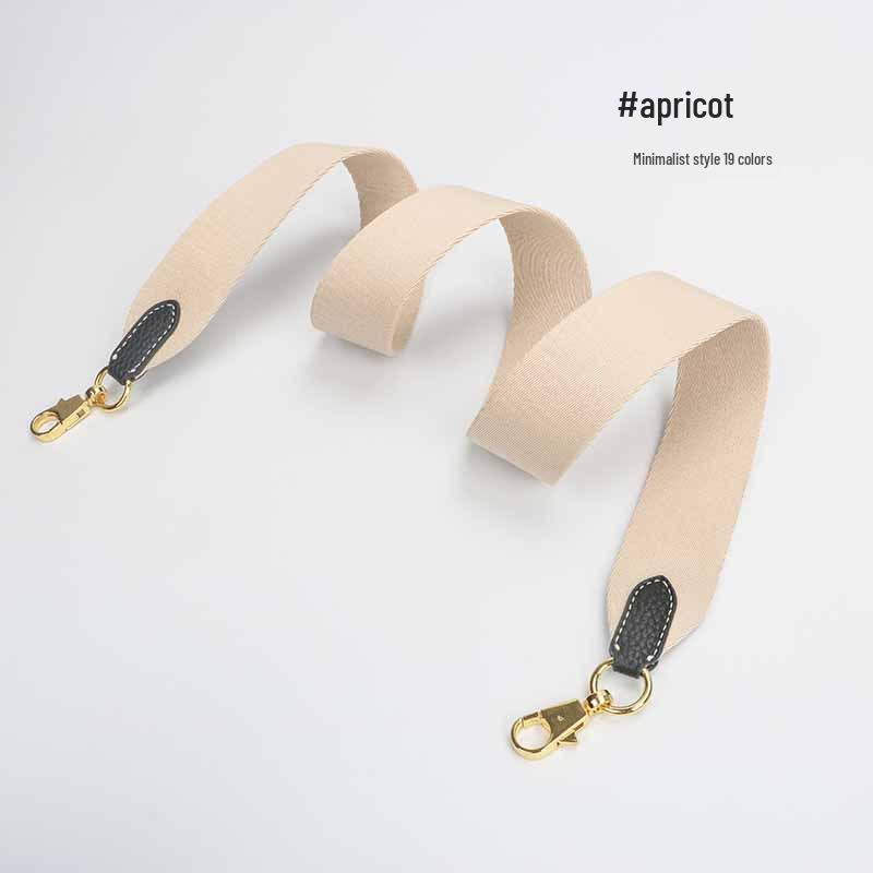 Evelyne Bucket Bag with Genuine Leather and Cotton Canvas Shoulder Strap