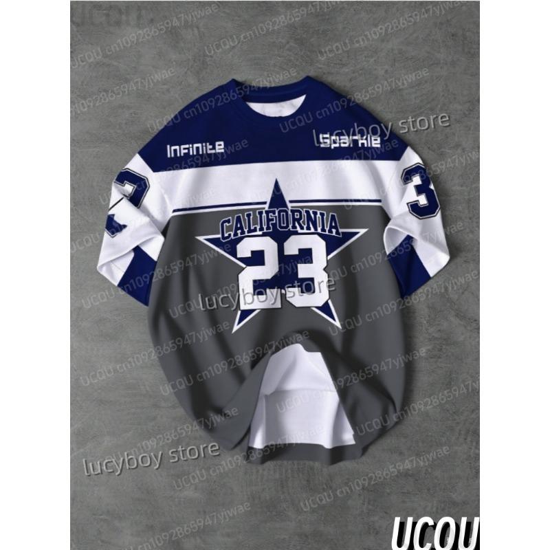 Hot Sell Summer Men Sports Comfortable Men's T-Shirt 23 Stripe