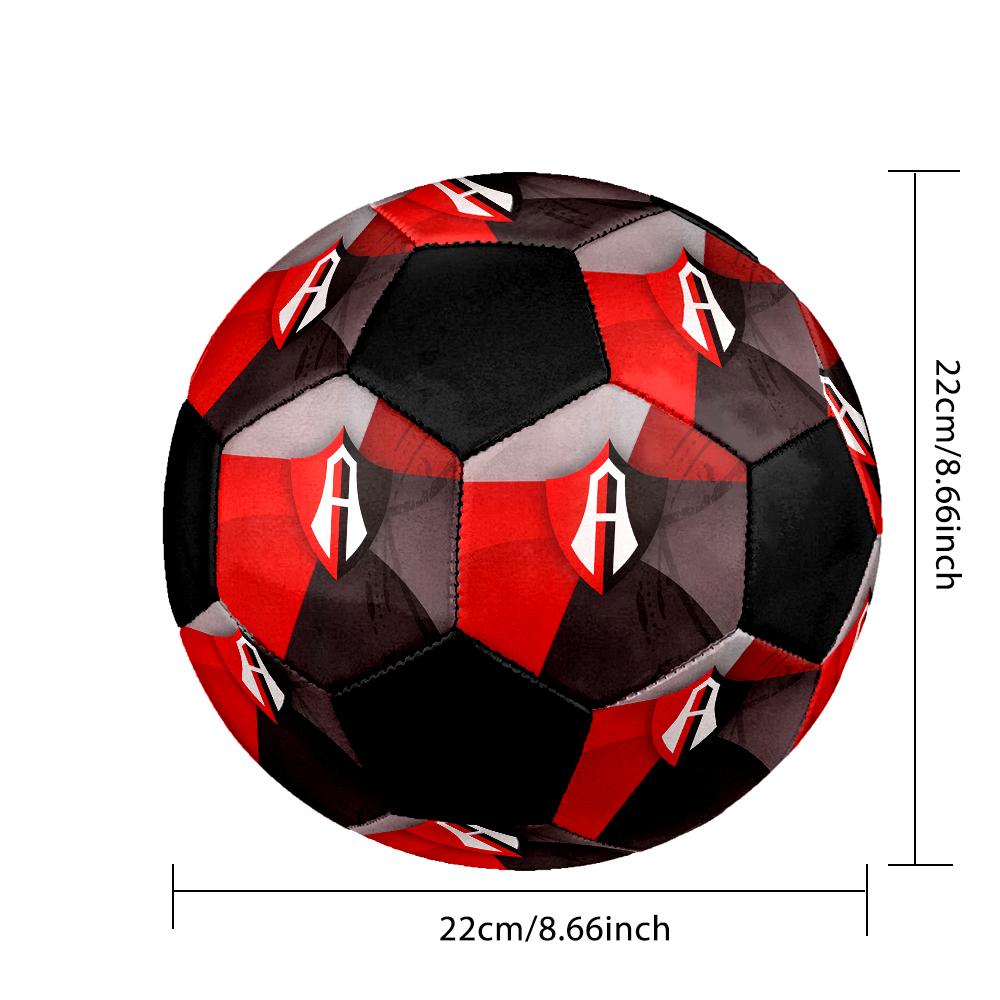 SIZE 5 Atlas Football Club Soccer Ball Colorful All Ages Machine Stitched PVC Competition Ready Durable High-Bounce